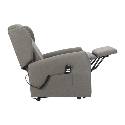 Sime CY-2 ADJUSTABLE electric recliner chair for seniors Zero Gravity, 2 motors, independently adjustable backrest and footrest, 2 wheels, anti-decupid memory, dirt-resistant recliner chair, dove grey