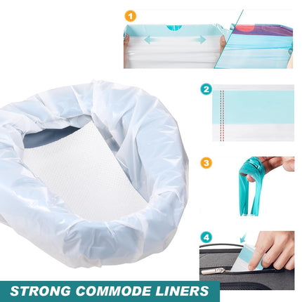 Toilet bags with absorbent pads Portable toilet bags Disposable commode toilet pads Bedpan pads 20 pieces Toilet pads with 20 absorbent pads