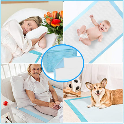 Disposable incontinence pads for people with bladder weakness | 10 pieces | Hygiene pads for newborns | Adults, the elderly, pets | 6-ply absorbent incontinence pads 60x90 cm