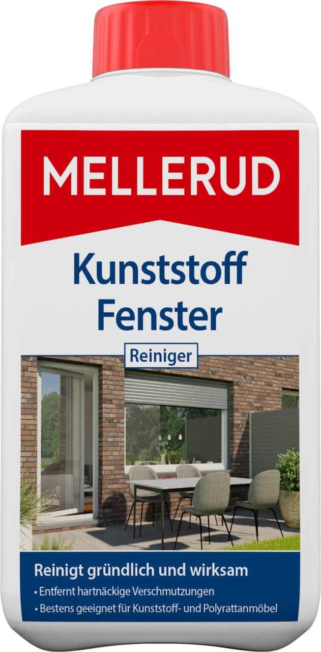 MELLERUD Plastic Window Cleaner | 1 x 1 l | Cleaner for stubborn dirt on window frames, roller shutters, blinds, plastic and polyrattan furniture