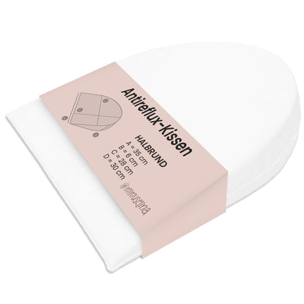 MIMUSELINA Wedge Pillow for Straightening and Preventing Reflux and Colic - Anti-Reflux Pillow for Adults or Pregnant Women, Waterproof and Plasticized | Semicircular - 35 x 28 x 6 cm
