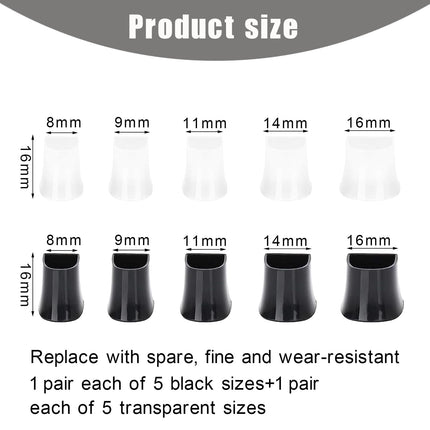 10 Pairs Heel Protectors, Heel Protectors for High Heels - Heel Repair Set, Non-Slip Replacement Heel Protector, Heel Protector for Grass Wedding Outdoor Activities - Xx/Xs/S/M/L Size