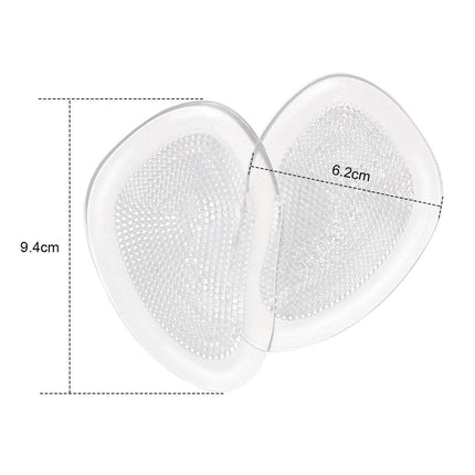 URAQT Foot Cushion Pads, 3 Pairs Silicone Pads Forefoot Gel Cushion Forefoot Shoe Insoles Anti-slip for Gel Cushion Forefoot Heel Protection High Heels Shoe Pads, Insoles Forefoot, Ball Cushion