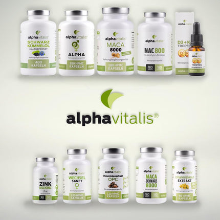 alphavitalis ALPHA Men capsules for long-term use with zinc (for normal fertility and reproduction), amino acid L-arginine, Maca Black, Tribulus Terrestris, Ginkgo, Ginseng