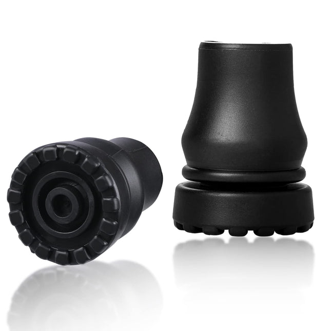 2 pieces walking stick rubber buffer 1.9 cm crutches rubber, non-slip rubber tips, replacement rubber tips for seniors crutches, sticks, walking sticks, hiking sticks