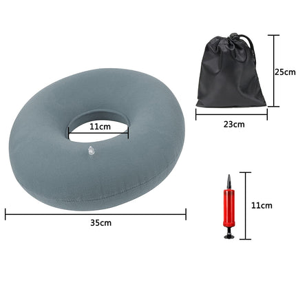 JHY Hemorrhoid Seat Cushion Polyester, Inflatable Seat Cushion, Orthopedic Round Cushion, for Hemorrhoids, Tailbone Pain, Pregnancy.
