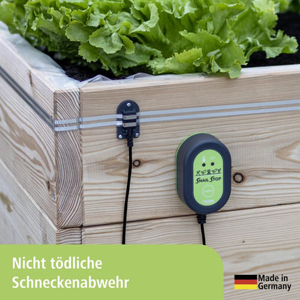 Kerbl SnailStop Electric Snail Fence Starter Set, Snail protection for gardens | Vegetable patches | Raised beds | Plants, Non-toxic snail repellent, Safe for humans and animals