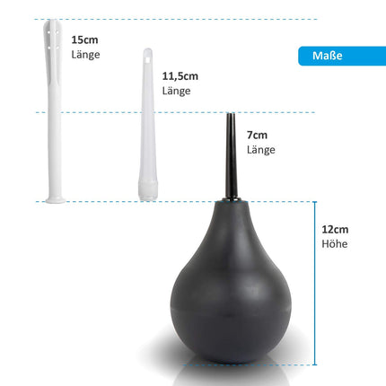 FUCHSI enema with 3 different attachments | Anal douche made of medical-grade silicone – hygienic and BPA-free | 225ml enema | optimal colon cleansing, natural laxative | Colon enema