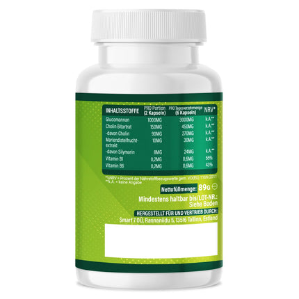 GREEN BURN® Appetite Suppressant Capsules – Extremely High Dose with Glucomannan, Choline, Vitamins B1 + B6 – Dietary Supplement for Women &amp; Men – Support for Weight Loss &amp; Metabolism – Fast &amp; Strong