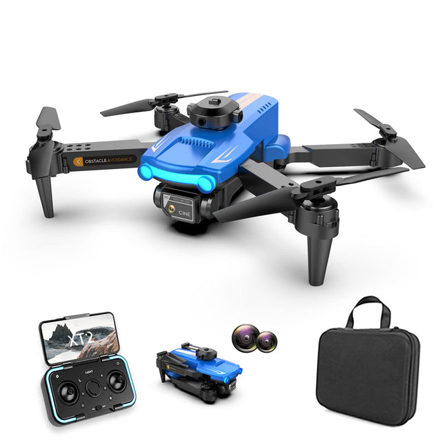 Goolsky LSRC XT2 Drone, Drone with 4k Camera, WiFi Optical Flow Positioning, 2.4GHz Obstacle Detection, Quadcopter Drone for Beginners, Blue