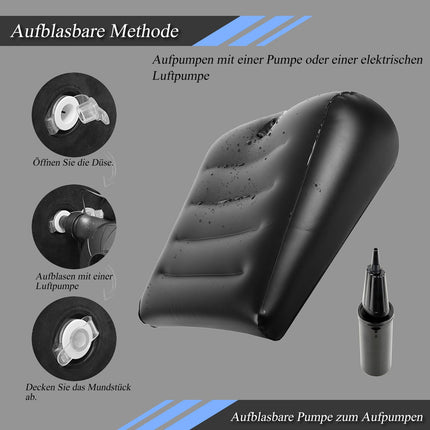BDSMJOY Sex Furniture Set, Inflatable Sex Pillow, Erotic Pillow &amp; Ramps with Feather Tickler, Sex Dice, Blindfold, Sex Bed, Erotic Sex Toy for Both Together, Sex Toy for Couples (Black)