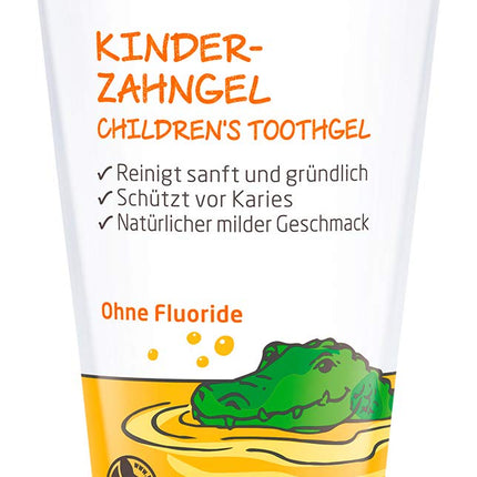WELEDA Organic Children's Toothpaste – vegan, natural cosmetic toothpaste without fluoride for the care of baby teeth and gums of toddlers and babies. Fluoride-free toothpaste to protect against cavities (1 x 50 ml)