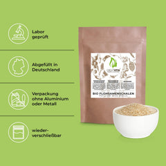 GreatVita Organic Psyllium Husks, 99% Pure, 500g Indian Psyllium Husks, High in Fiber, Powder