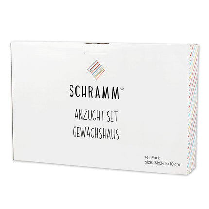 Schramm® Growing Set Greenhouse Growing Tray Pots Indoor Greenhouse 38.5 x 24 x 6 cm for 24 Growing Pots Growing Set Mini Greenhouse Black