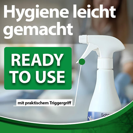 KK Quick Disinfectant in a practical spray bottle, 5 x 1 L, surface disinfectant, fragrance: neutral, spray for disinfecting surfaces such as worktops, door handles, toys