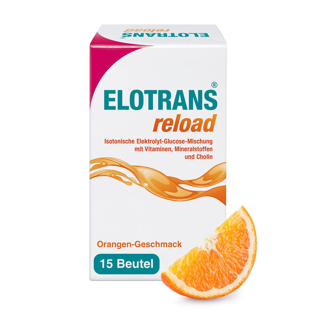 ELOTRANS reload - isotonic electrolyte-glucose mixture - dietary supplement with magnesium, potassium chloride, choline and B vitamins - 1 x 15 sachets