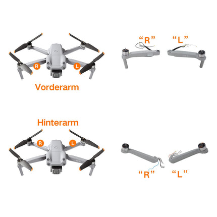 ONTOMYO Original Mavic Air 2S Arm Spare Parts for DJI Air 2S Drone (Left Rear Arm)