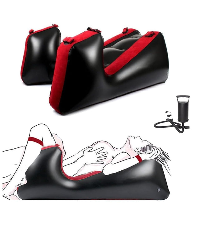 Multi-position Bondage Ramp Inflatable Armchair Bed Inflatable Chair Sofa Lounge Split Legs SM Chair Pillow Couch with Handcuffs Ankle Cuffs