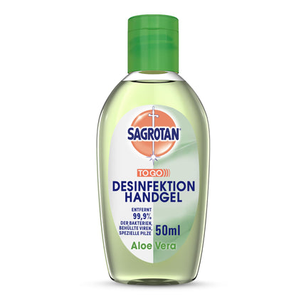 Sagrotan Hand Disinfectant Gel with Aloe Vera – Hand disinfectant in a practical travel size – 1 x 50 ml