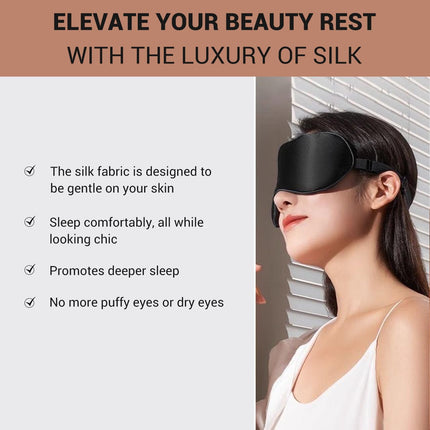 LaCourse 100% Mulberry Silk Sleep Mask with Travel Bag. Both Sides Genuine 19 Momme Silk, Adjustable Eye Mask for Women, Green Floral