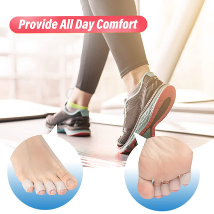 20 Pcs Gel Toe Caps Toe Protectors, Silicone Toe Protectors Little Toe for Blisters, Corns, Hammer Toes, Toenail Loss, Friction Pain Relief and More