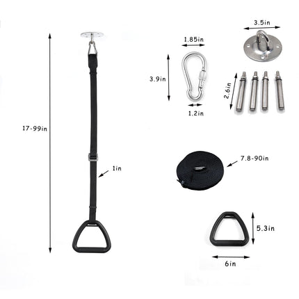 lqwidyf Bed Trapeze for the Elderly, Step Ladder, Bed, Helps Pull-Up Handles for the Disabled, Ceiling Mounted Trapeze for Bed Mobility Transfer, Suitable for Hospital, Bedroom, Bed, Mobile