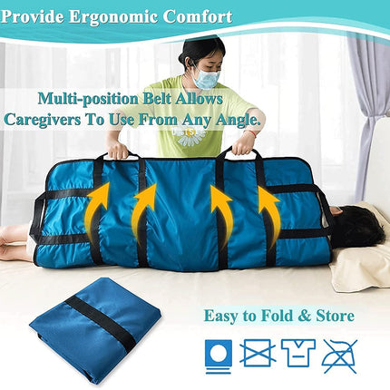 Rotating Movable Bed Position Pads, Sliding Sheet for Elderly Bedridden Patient Sliding Sheet with Handles for Incontinence, Bariatric, Elderly - Reusable