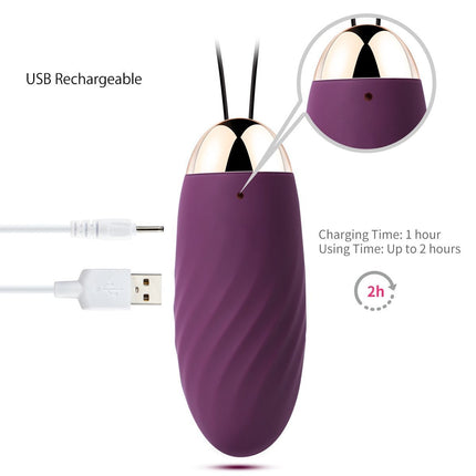 Deluxe vibrating egg with remote control, vibrating egg quiet and strong for her, G-spot clitoris stimulator, anal vibrator dildo with 26 vibration modes, sex toy for couples
