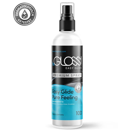 EASY GLIDE PREMIUM SPRAY 100ML Silicone Oil Latex Dressing Aid Silicone Latex Care
