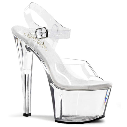 Pleaser SKY-308, women's platform sandals, transparent (transparent (Clr/Clr)), 38 EU (5 women's UK)