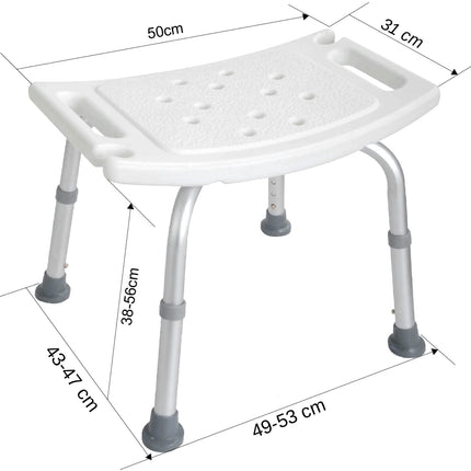 Akriva height-adjustable shower stool - non-slip, stable and comfortable - lightweight bathroom stool - shower seat for shower (universal shower stool)