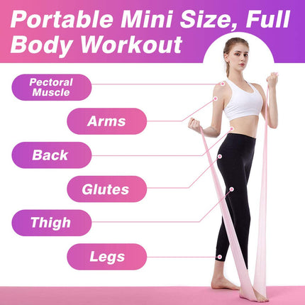 iMoebel Fitness Band Set of 2 Exercise Bands Fitness Bands - 2 Strengths 8-10kg/12-15kg Premium Extra Long 1.8/2 Meter Exercise Band Resistance Bands for Yoga, Pilates, Crossfit, Rehabilitation
