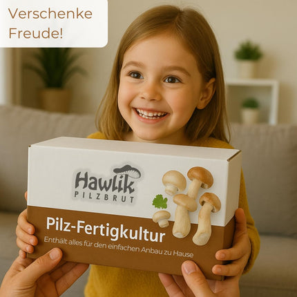 Hawlik Mushroom Spawn Mushroom Cultivation Kit XXL – Large complete kit for easy cultivation at home – High and fast harvest yields – Ideal for beginners/as a gift for children and gardening enthusiasts