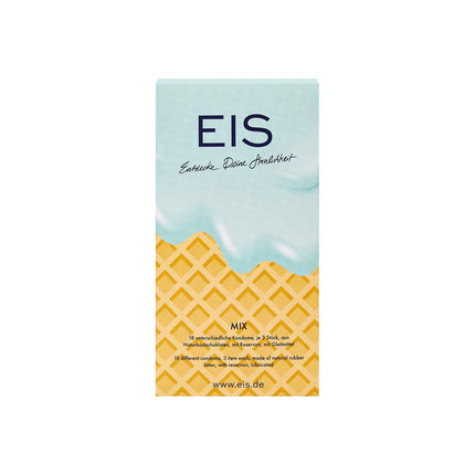 EIS Brand Condoms Function 18 pieces | 53 mm size | 6 different varieties | Moist, comfortable surface | Safe protection