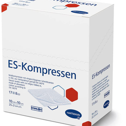 ES COMPRESSES sterile 10 x 10 cm 8-fold, 25 x 2 pcs.
