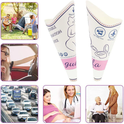 Guofa Urinal for Women, Urinal for Women, Portable Leak-Proof Women's Urinal for Urinating While Standing or Squatting, Discreet On-the-Go Toilet for Camping, Travel, Gifts (50 Pieces)