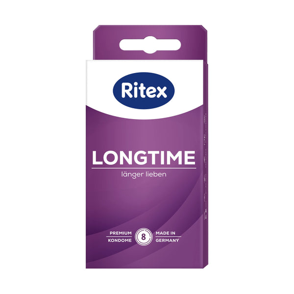 Ritex Longtime Condoms – longer love – with double ring for extra long lovemaking, 8 pieces, Made in Germany