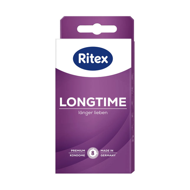 Ritex Longtime Condoms – longer love – with double ring for extra long lovemaking, 8 pieces, Made in Germany