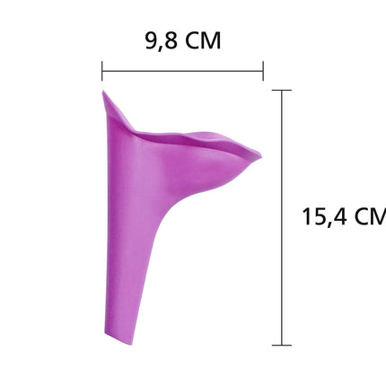 PiPiLOTTA® Women's Urinal for On the Go | Standing Urination Aid for Festivals, Camping, Travel with Protective Cover | Reusable Urinella | Urinal for Women (Purple)