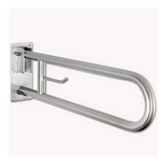 Uzman-Versand, Premium stainless steel 304 folding support handle with toilet paper holder, stand-up aid handle bar WC bathroom toilet folding handle support handle grab bar