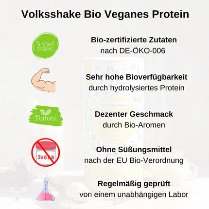 Organic vegan protein | DE-ÖKO-006 | 10 plant-based protein sources | No sweeteners | No soy or gluten | Premium quality from Lake Constance | Made in Germany (1000g, natural)