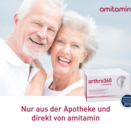 amitamin arthro360, 120 high-dose capsules, pharmacy quality, 15 nutrients for joints and bones with glucosamine, chondroitin, MSM, individually hygienically packaged