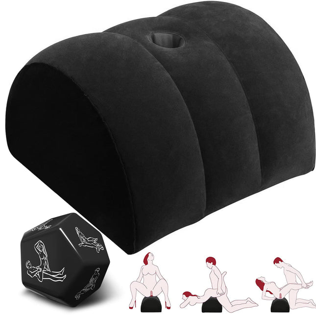 Aprobdsm Sex Positions Pillow and Dice Sex Games for Adults Couples Sex Toys Dildo Holder Sex Pillow for Women G Spot Position Pillow Multifunctional Inflatable Sex Furniture