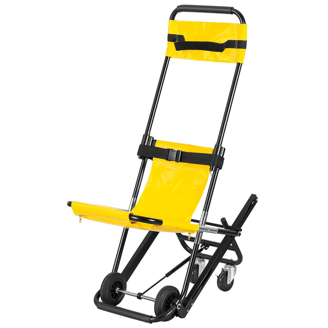 LOSCHEN Yellow manual lift stair chair, portable folding stair chair for daily transfer, one person can assist elderly mobility, holds 350 pounds