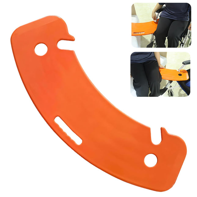 Transfer board, patient pusher for transfer, patient pusher up to 150 kg for transferring patients or handicaps from the wheelchair to the bed, to the toilet, to the bathtub