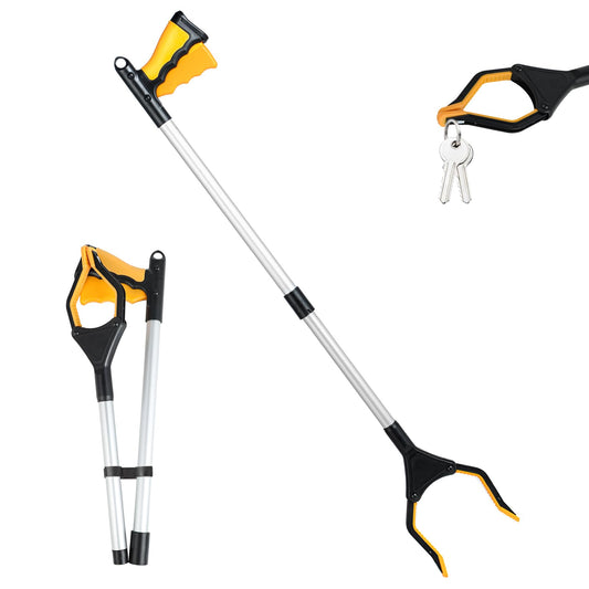 81cm Greifzange für Senioren – Folding Greifer mit Magnet-Greifarm – 360° Drehbar Müllzange Greifzange – rutschfest Gummi Greifer – Ergonomischer Greifer für Senioren