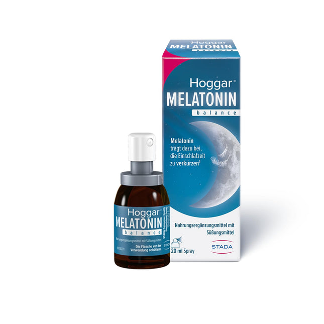 Hoggar MELATONIN balance - Sleep Spray - Food supplement with melatonin to shorten the time it takes to fall asleep and to relieve jet lag - with vitamin B6 - 20 ml spray