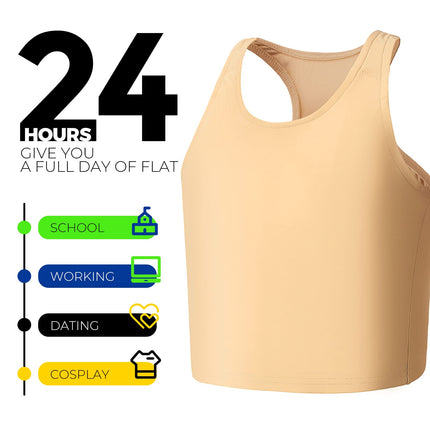 Wonababi Chest Binder for Transgender, Trans Binder with Racerback Chest Binder for Cosplay FTM Binder