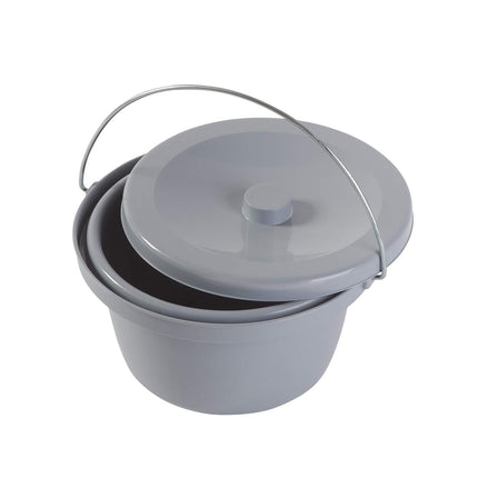 Toilet chair bucket grey, universal - toilet bucket shower toilet chair pot