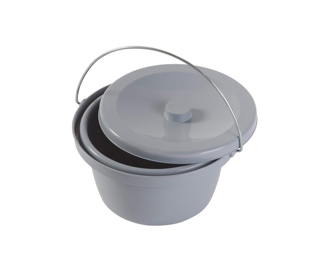 Toilet chair bucket grey, universal - toilet bucket shower toilet chair pot